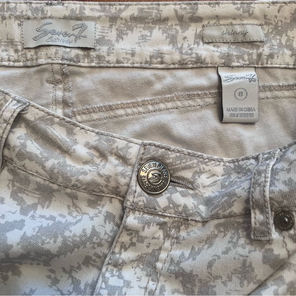 7 for All Mankind Women’s Gray/White Skinny Pants Size 8 - Picture 4 of 6